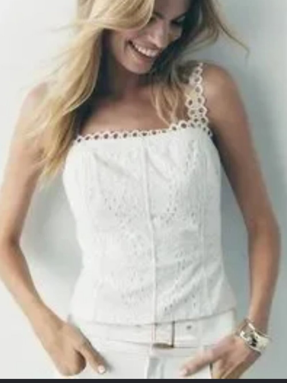 nwt WHITE HOUSE BLACK MARKET EYELET zip back bustier 2
